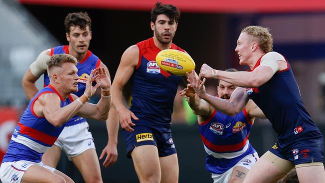 Would a Dees v Dogs grand final rematch turbocharge Round 1? Picture: AFL Photos/Getty Images