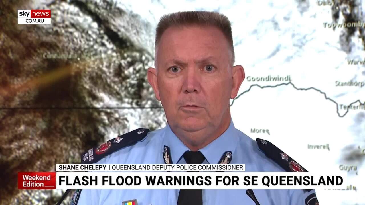 Flash flooding and torrential rain warnings in place for South East Queensland