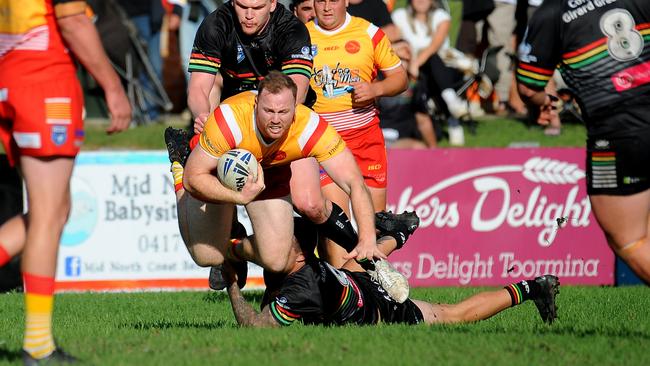 Marty Ferguson taking a hit-up. Picture: Leigh Jensen