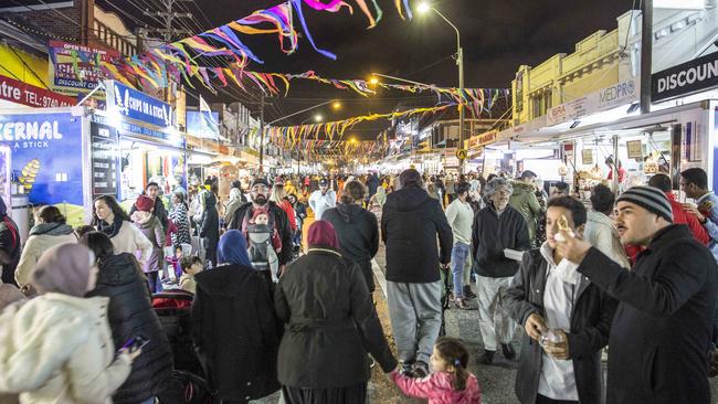 Up to 30,000 people have flocked to Lakemba for the night markets. Picture: Damian Shaw