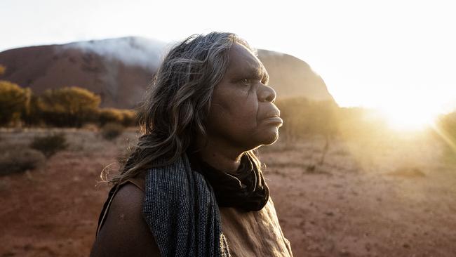 Qantas has unveiled its latest advertisement featuring a host of Aussie icons including Uluru and Aboriginal elder Rene Kulitja. Picture: Kiku Ohe