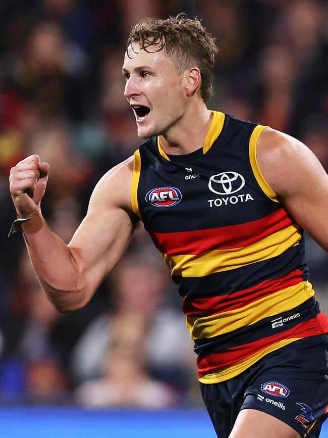 Crows captain Jordan Dawson took home the Malcolm Blight Medal for the second year running.