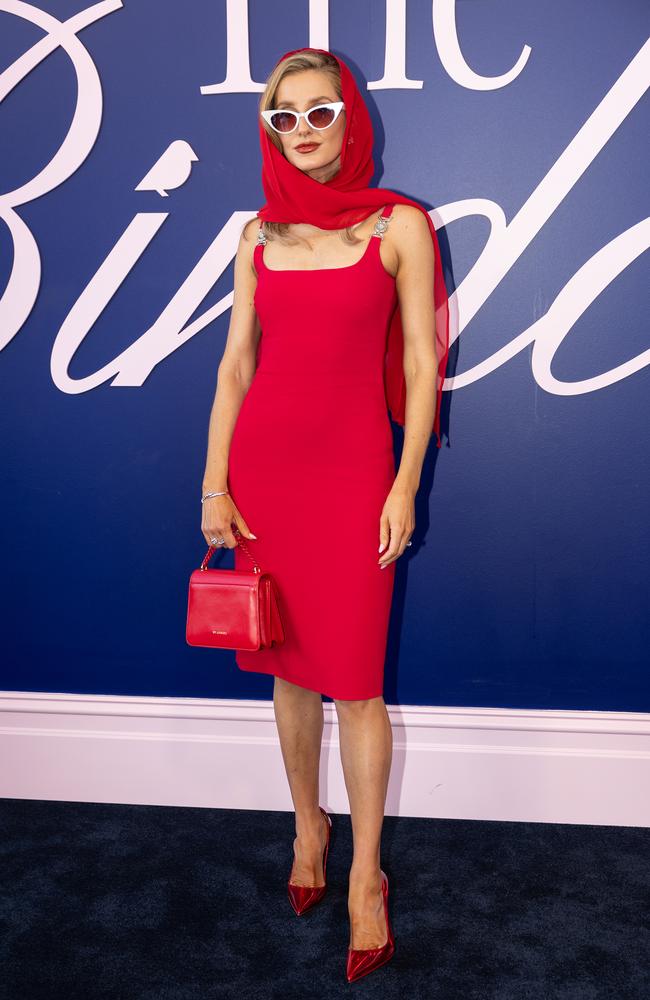 Kate Waterhouse was one of many, many stars who wore red on Tuesday. Picture: Jason Edwards