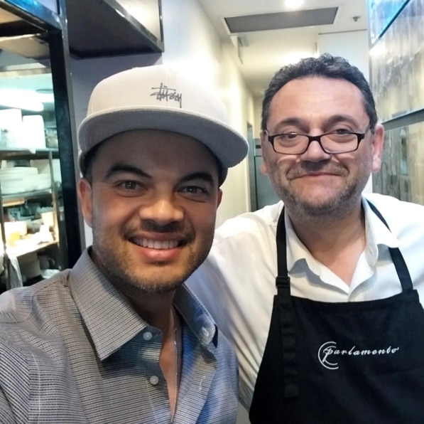 Guy Sebastian with Danny at Parlamento. Pic: Supplied.