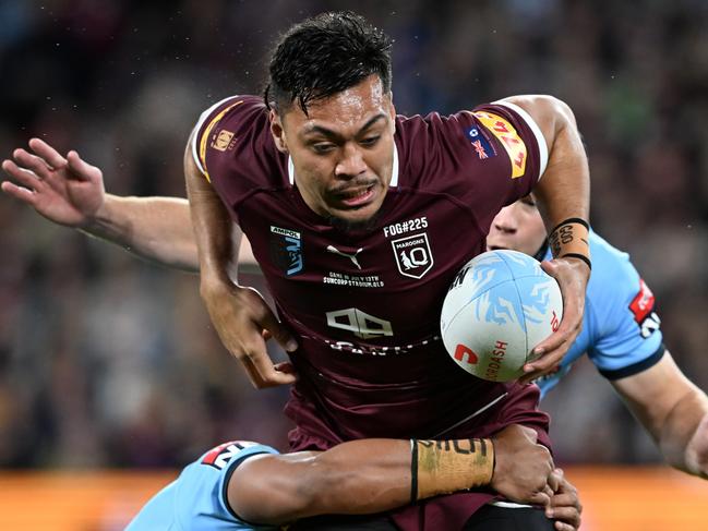 Maroons star Jeremiah Nanai has plenty of clubs chasing his signature. Picture: Bradley Kanaris/Getty Images