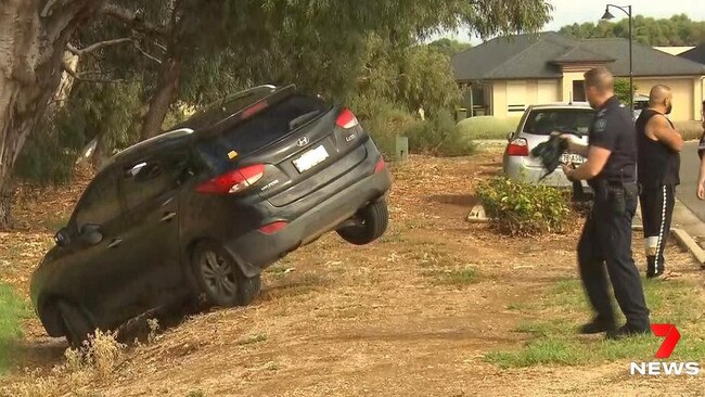 During their frantic search the toddler's parents reportedly crashed their car into a ditch. Picture: Seven News