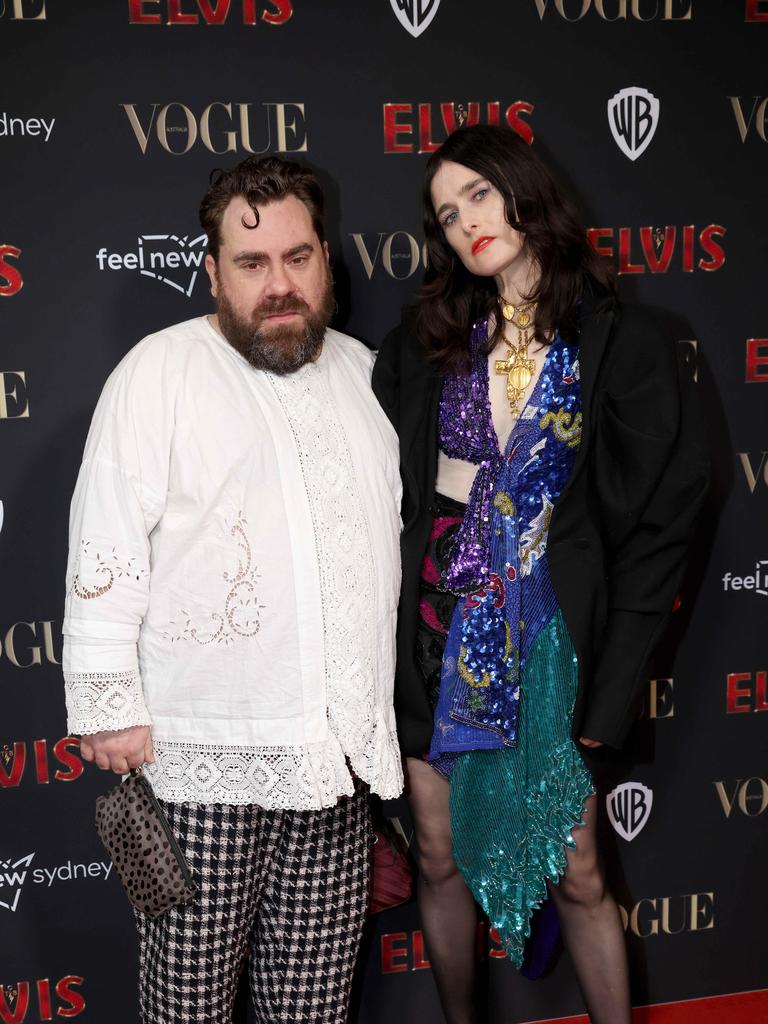 Anna Plunkett and Luke Sails on the red carpet at the Sydney premiere of Elvis, The State Theatre, Sydney CBD. Picture: Damian Shaw