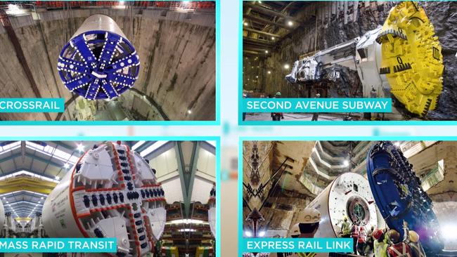 Tunnel boring machines used to dig out the Melbourne Metro Rail Tunnel