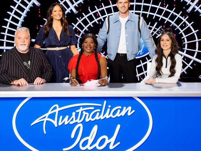 Australian Idol judges and hosts for 2024 Kyle Sandilands, Ricki-Lee Coulter, Marcia Hines, Scott Tweedie, Amy Shark. Picture: Seven