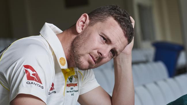 Fast bowler Josh Hazlewood reckons Australia’s pacemen will be wary of fatigue through the Ashes. Picture: Paul Stuart