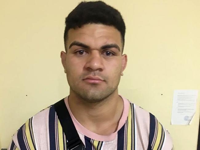 David Fifita’s mugshot after his arrest in Bali. Picture: Supplied