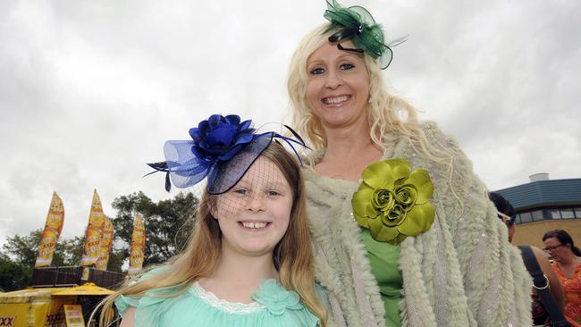 Serenity Bryant, 9, with mum Sarah Bryant at the 2013 Ballina Cup. Picture: Doug Eaton