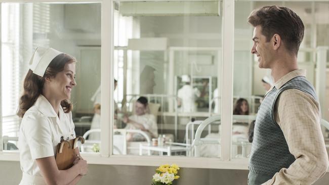 Images from Mel Gibson's new film Hacksaw Ridge, starring Andrew Garfield, Teresa Palmer, Vince Vaughn.