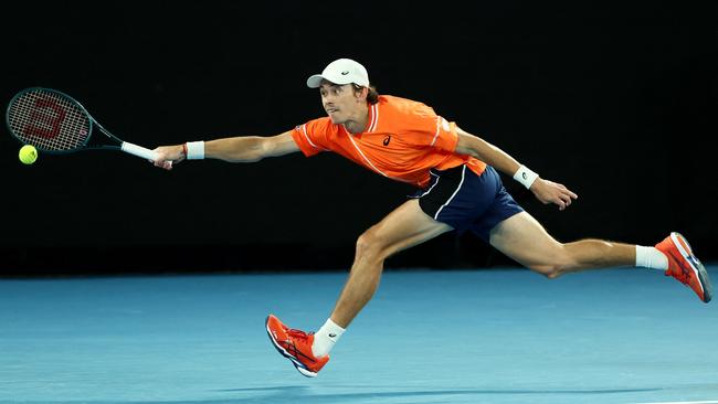 de Minaur is through to the third round for the fifth time at the Australian Open. Picture: David Gray / AFP