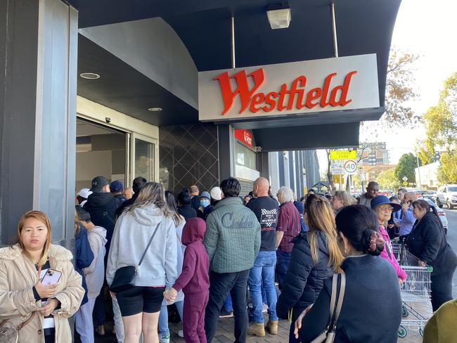 A fire has broken out at Westfield Liverpool on July 10 2023, prompting police to evacuate the shopping centre. Picture: Kirsten Jelinek