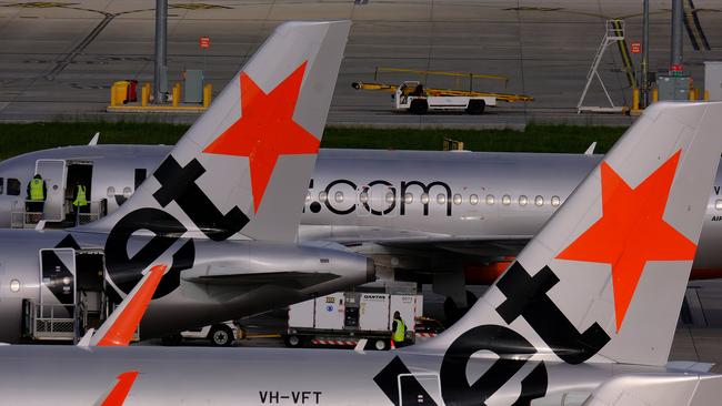 MELBOURNE, AUSTRALIA - NewsWire Photos OCTOBER 4, 2022. Generic photo of Jetstar at MelbourneÃs Tullamarine airport .Picture: NCA NewsWire / Luis Enrique Ascui