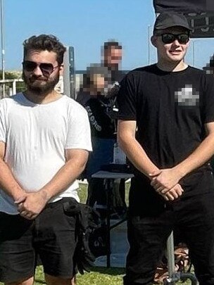 Mr Brodie-Hall, right, alongside Jackson Trevor Pay, left, at an SA Men’s Health Club event. Picture: Facebook