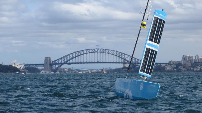 The vessel has made Mr Dane the toast of the Australian Defence Force with his 'Bluebottle' surface vessel (pictured). Picture: Supplied