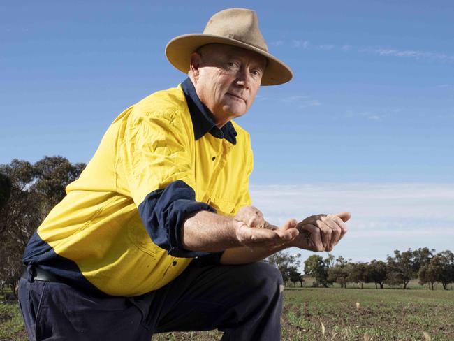 South Australian, Yorke Peninsuala Farmer Bill Moloney on his Arthurton property has about 20 per cent of his cropping program sown to barley. Photographer Emma Brasier