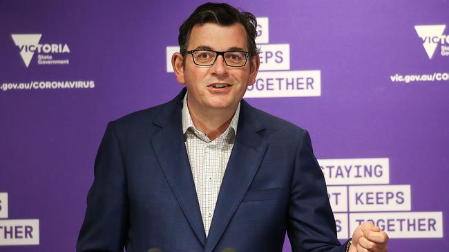 Victorian Premier Dan Andrews has held open the possibility that restrictions would be lifted faster than originally anticipated. Picture: Ian Currie