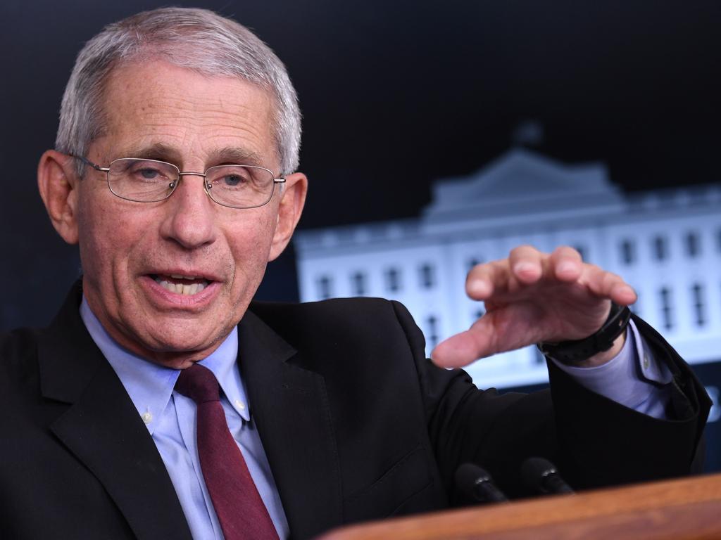 Dr Anthony Fauci says he isn’t convinced the virus developed naturally. Picture: Eric Baradat / AFP