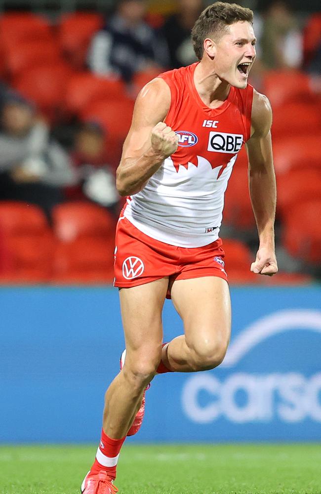 Hayden McLean in the Swans strip.