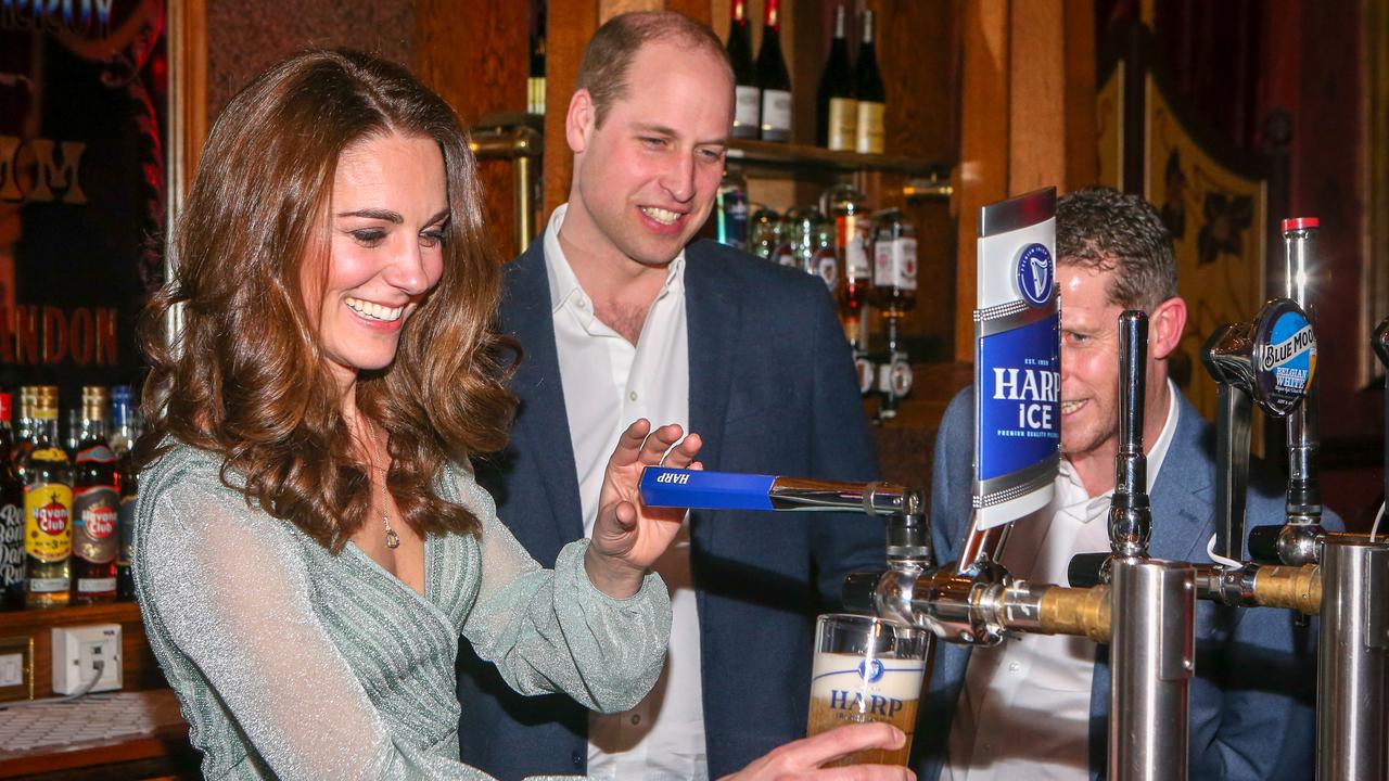 Kate and William pulled pints of lager during a visit to Belfast in late October. Picture: Matt Mackey – Pool/Getty Images