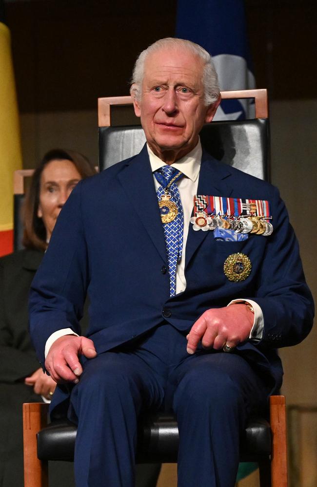 King Charles III attends the ceremonial welcome and Parliamentary reception at the Australian Parliament House. Picture: Getty