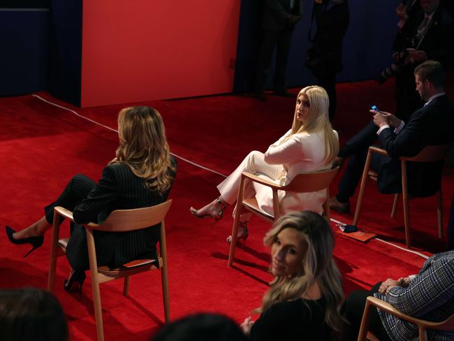 Guests were socially distanced. Ivanka sits next to Melania. Picture: Scott Olson/Getty Images