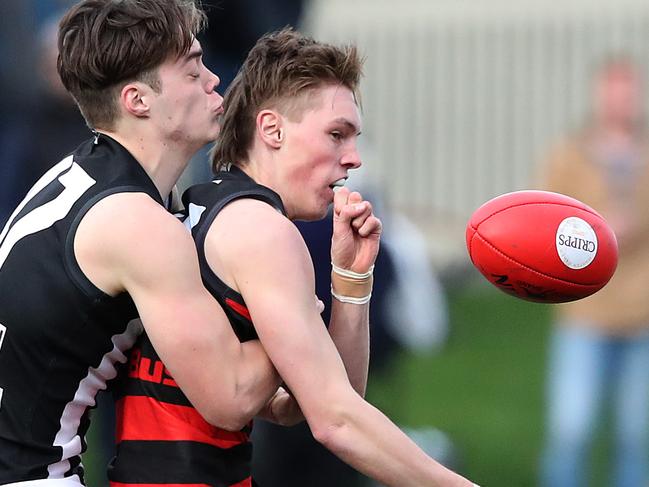 Matt McGuinness, right, is a chance to be taken late in the national draft or in the rookie draft. Picture: NIKKI DAVIS-JONES