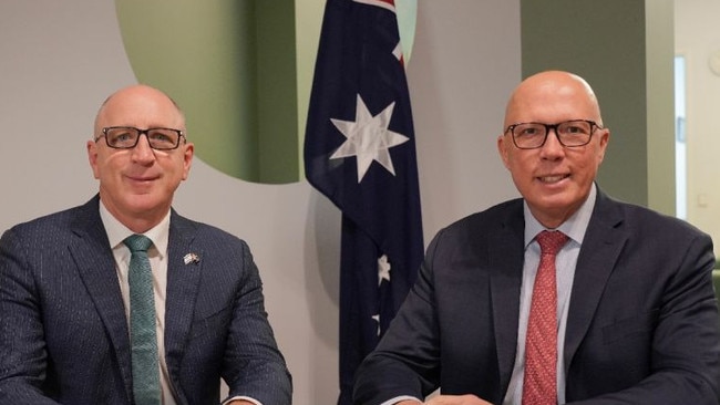 Luke Howarth and Peter Dutton. Picture: supplied