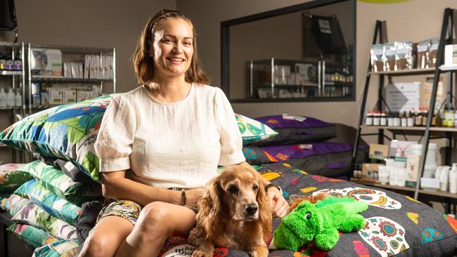 Aussie Pooch Nutrition &amp; Wellbeing owner Hannah Bohlin says the myDarwin vouchers have made a huge difference in bringing money through the store’s doors. Picture: Che Chorley