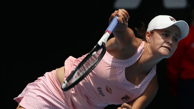 Barty was too strong for the Russian in the fourth round. Picture: Michael Klein