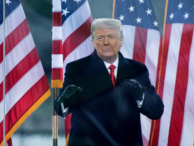 Donald Trump addresses his supporters before the riot. Picture: AFP