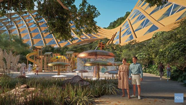 Artist's impression of how the transformed Mt Coot-Tha quarry site could look. Image: PRAX Studio