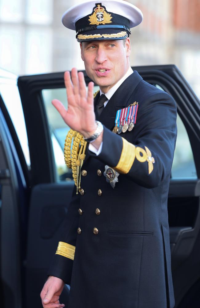 Prince William sent hearts aflutter in his navy uniform. Picture: Getty Images