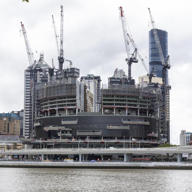 Star Entertainment and its partners have made several ‘concessions’ to unions to keep the Queen’s Wharf construction on schedule. Picture: NewsWire / Sarah Marshall