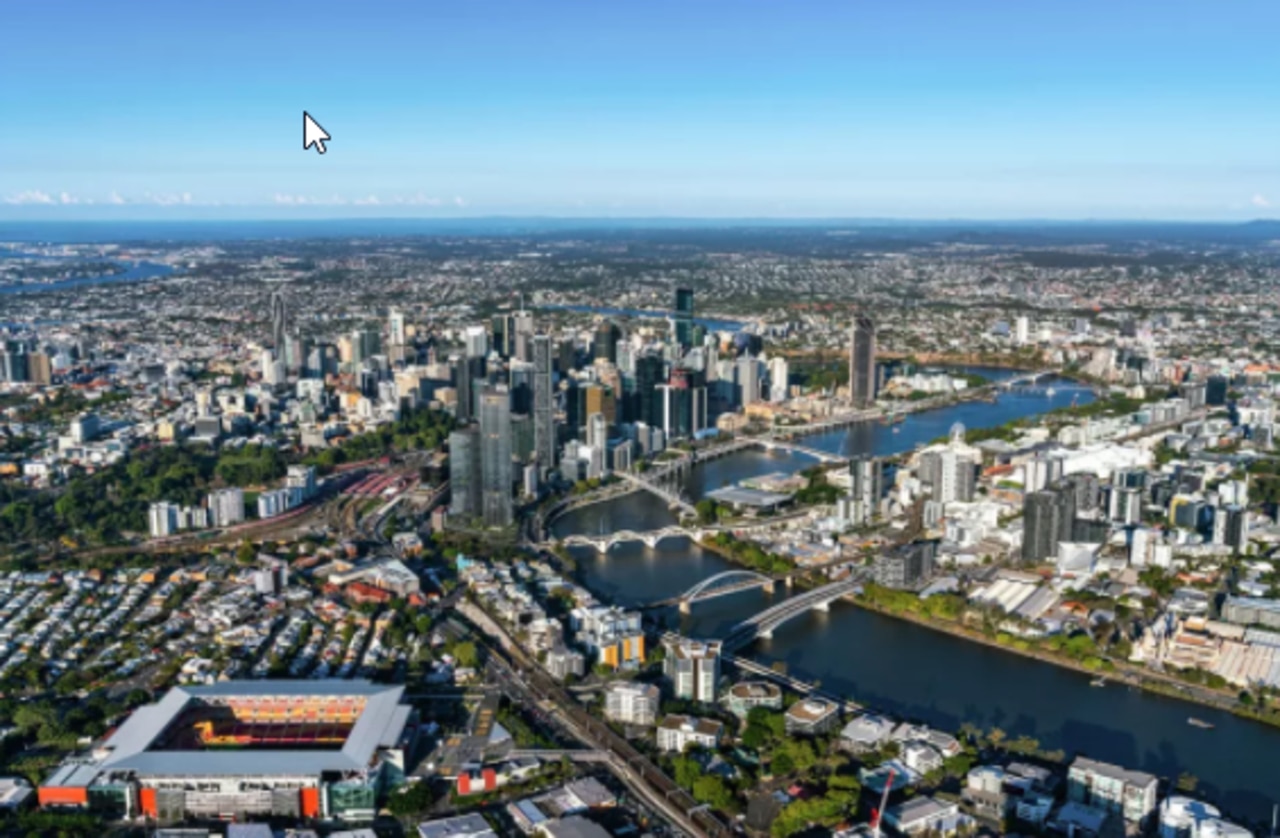 An aerial of the North Quarter precinct in the Brisbane CBD.