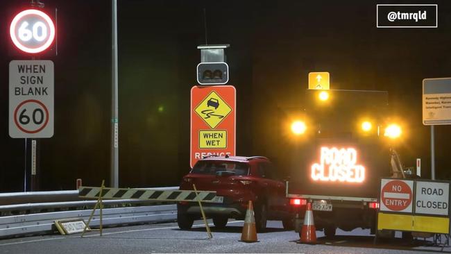 Ongoing night closures of the Kuranda Range Rd by Transport and Main Roads pushed back the completion date of emergency works in April. Picture: TMR