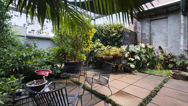 A private courtyard is a rare treat for a warehouse.