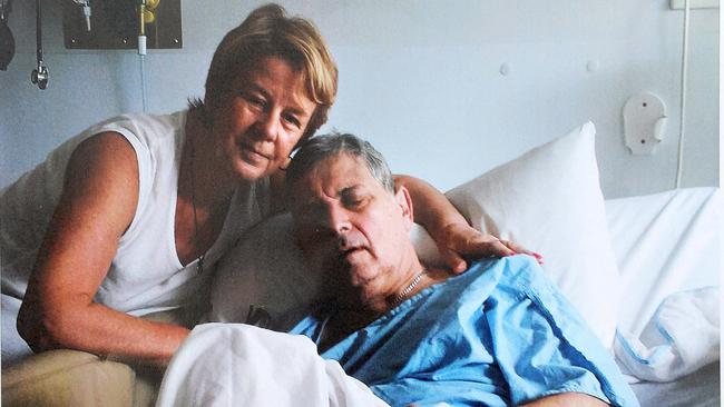 Bob and Barb Spriggs at the Oakden Mental Health Services facility. Picture: Greg Higgs