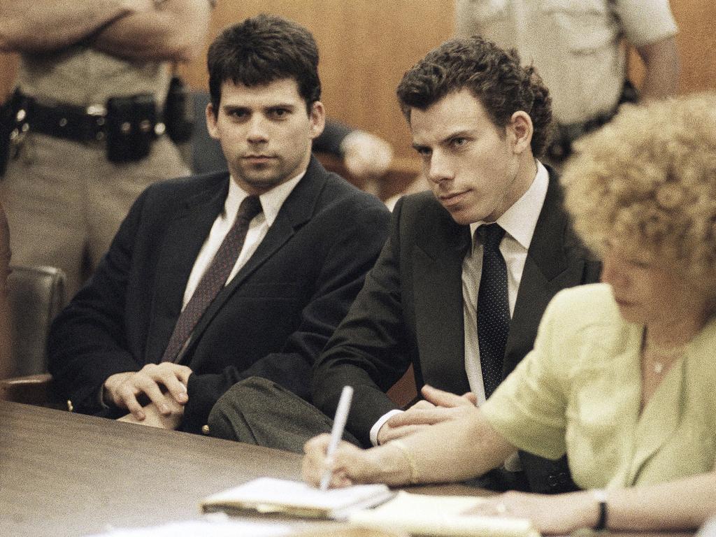 Lyle and Erik Menendez in court in 1990. Picture: AP