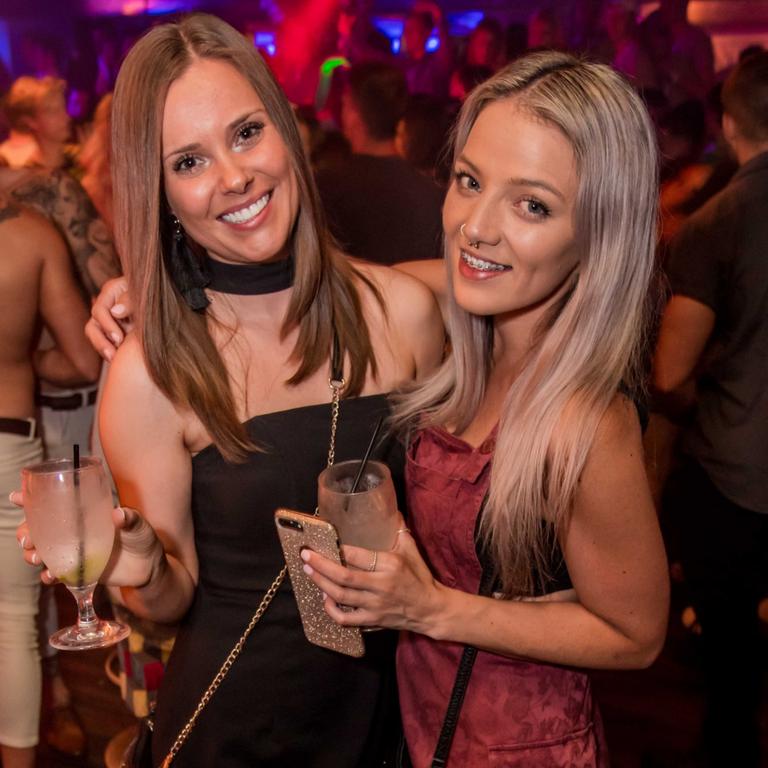 Georgia McDonald and Sindi Pidwell at The Bedroom at Surfers Paradise for Gold Coast Bulletin Night Spotting photos PICTURE: Daniel McClifty