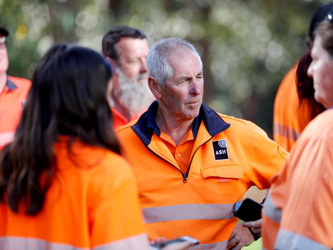 Heyfield Timber Mill workers protesting outside a cabinet meeting. Picture: Chloe Smith.