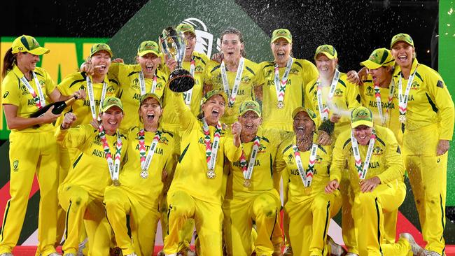 Both the Australian men’s and women’s (pictured) teams are a chance of gold. Picture: AFP