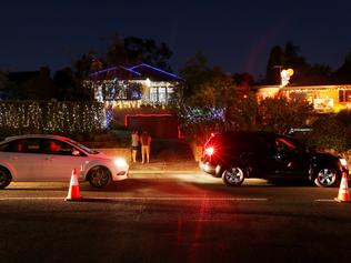 Pedestrians and motorists share the road during the event, prompting heightened fears of a terrorist attack. Picture: Ian Currie