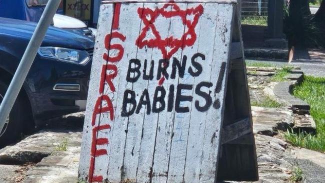 Anti-Semitic graffiti and activity seen around Byron Bay. Picture: Supplied