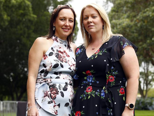 Widows of fallen RFS volunteers killed in the 2019 bushfires, Mel O'Dwyer (left) and Jess Hayes will attend the memorial together. Picture: Sam Ruttyn