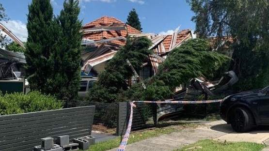 The storm devastated this family’s home in Eleanor St, Rosehill.