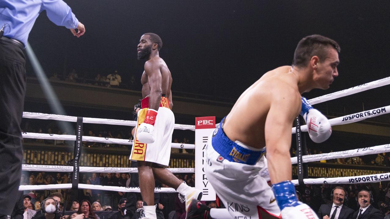 Tim Tszyu was knocked down in the first round.